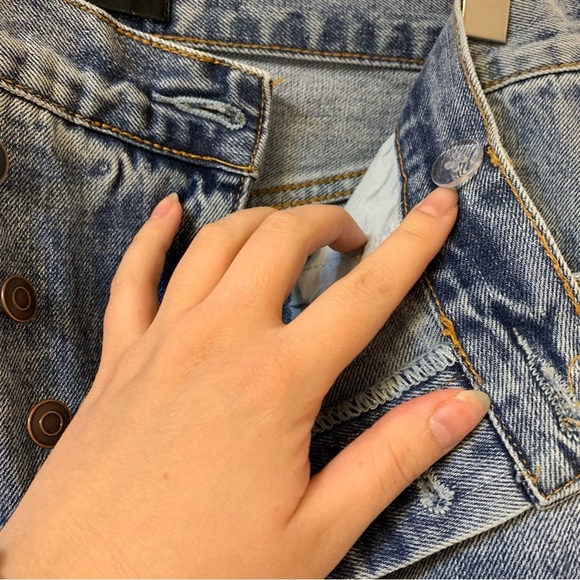 Fashion Nova Crossover Straight Leg Jeans - Blue Light Wash - Picture 5 of 16